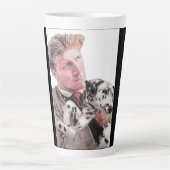 Dalmatiner Hunde niedliche Spotty Schwarz-weiße Ta Milchtasse (Vorderseite)