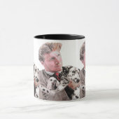 Dalmatiner Hunde niedliche Spotty Schwarz-weiße Ta Tasse (Zentrum)