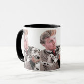 Dalmatiner Hunde niedliche Spotty Schwarz-weiße Ta Tasse (Vorderseite Links)