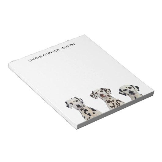 Dalmatiner Hunde Notizblock (angewinkelt)