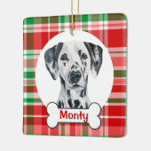 Dalmatiner-Hunde-Ornament Keramikornament (Links)