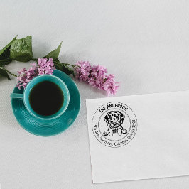 Dalmatiner Hunde Rücksendeadresse Gummistempel