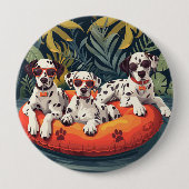 Dalmatiner Hunde Sommer Ananas Pool Float Button (Vorderseite)