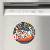 Dalmatiner Hunde Sommer Ananas Pool Float Magnet (In Situ (Geschirrspüler))