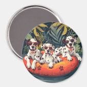 Dalmatiner Hunde Sommer Ananas Pool Float Magnet (Vorderseite/Rückseite)