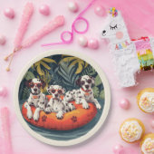 Dalmatiner Hunde Sommer Ananas Pool Float Pappteller (Party)