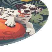 Dalmatiner Hunde Sommer Ananas Pool Float Schneidebrett (Ecke)
