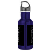 Dalmatiner Hunde Spotty Schwarz-weiß Edelstahlflasche (Rückseite)