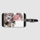 Dalmatiner Hunde süße Tier Spotty Gepäckanhänger (Vorderseite (Horizontal))