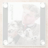 Dalmatiner Hunde süße Tier Spotty Glasuntersetzer (Rückseite)