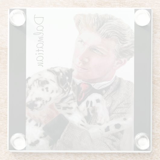 Dalmatiner Hunde süße Tier Spotty Glasuntersetzer (Rückseite)