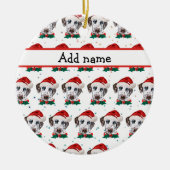 Dalmatiner Hunde Zucht Weihnachten Keramik Ornament (Vorne)