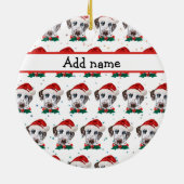 Dalmatiner Hunde Zucht Weihnachten Keramik Ornament (Hinten)