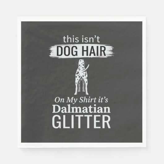 Dalmatiner-Hundehaar-Glitter Lustiges Haustier Serviette (Vorderseite)