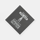 Dalmatiner-Hundehaar-Glitter Lustiges Haustier Serviette (Ecke)