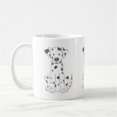 Dalmatiner-Hundekaffee-Tasse Kaffeetasse (Links)