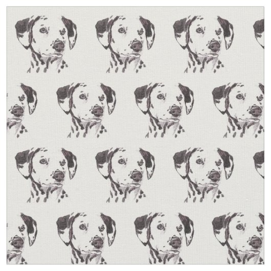 Dalmatiner-Hundekunst-Gewebe Stoff (Nahaufnahme)