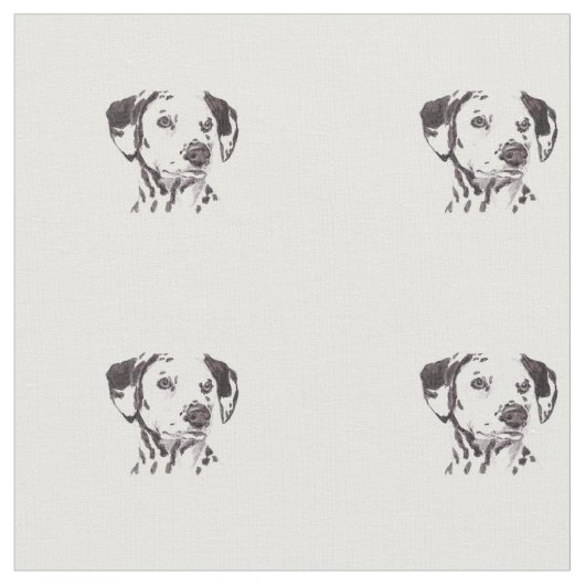 Dalmatiner-Hundekunst-Gewebe Stoff (Nahaufnahme)