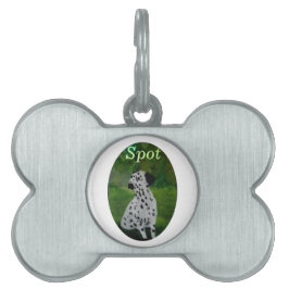 Dalmatiner Hundelainting mit Namen Tiermarke