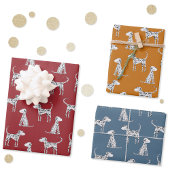 Dalmatiner-Hundemuster Geschenkpapier Set