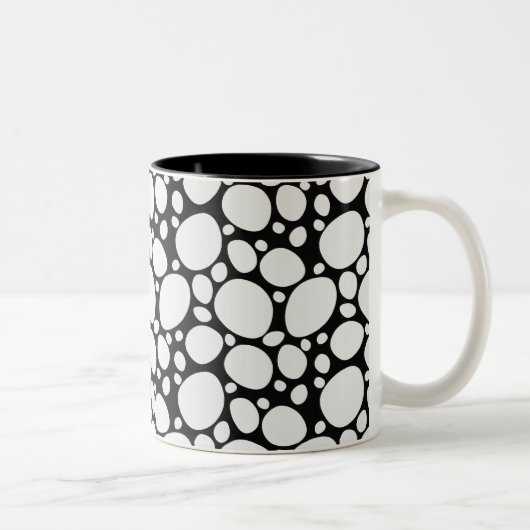 Dalmatiner-Hundemuster Zweifarbige Tasse (Rechts)
