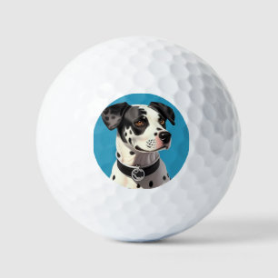 Dalmatiner-Hundeporträt Golfball