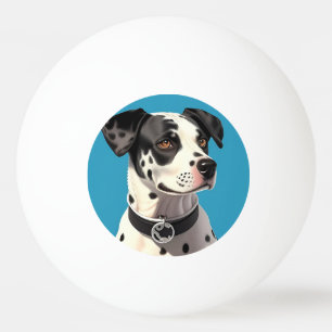 Dalmatiner-Hundeporträt Tischtennisball