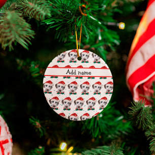 Dalmatiner-Hunderasse Weihnachten Keramik Ornament