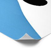 Dalmatiner-Hundportrait mit blauem Collar Poster (Ecke)