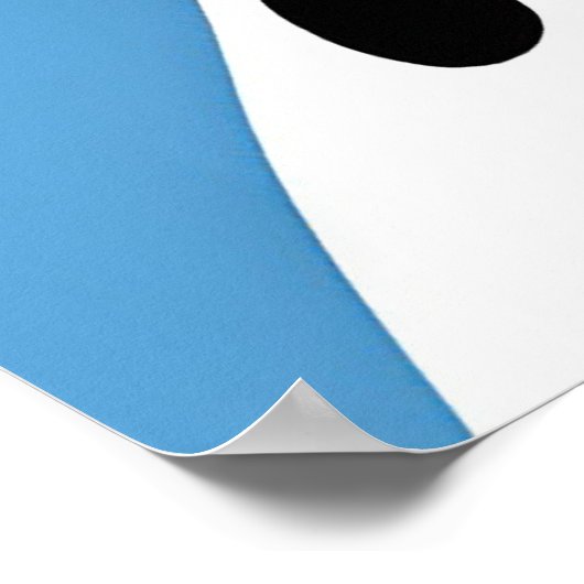 Dalmatiner-Hundportrait mit blauem Collar Poster (Ecke)