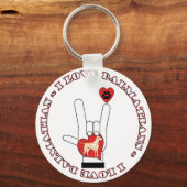 DALMATINER - ICH ASL LIEBE SIGN ORANGE DALMATINER SCHLÜSSELANHÄNGER (Vorderseite)