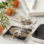 Dalmatiner Illusion Window Art Schlüsselanhänger (Vorderseite rechts)