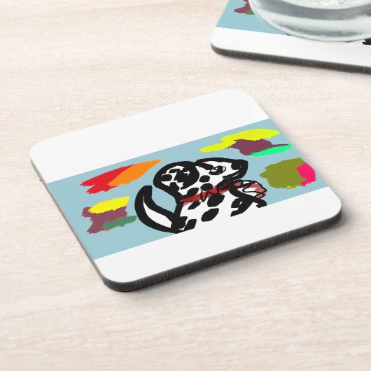 Dalmatiner im Herbst Getränkeuntersetzer (Linke Seite)