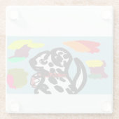 Dalmatiner im Herbst Glasuntersetzer (Rückseite)