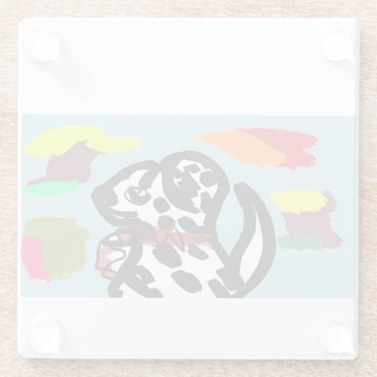 Dalmatiner im Herbst Glasuntersetzer (Rückseite)