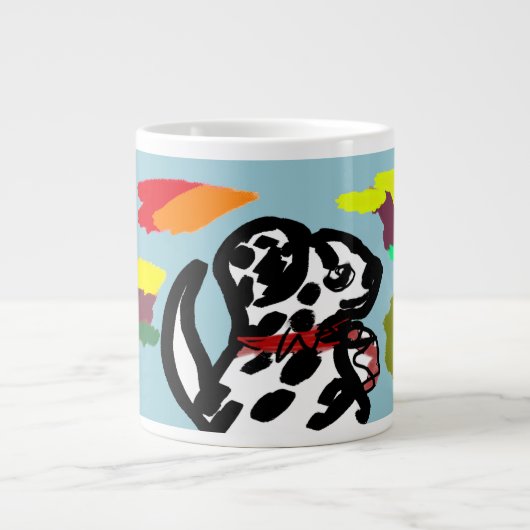Dalmatiner im Herbst Jumbo-Tasse (Vorderseite)