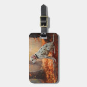 Dalmatiner im Herbst Leaves Fall Inspiriert Gepäckanhänger (Vorderseite vertikal)