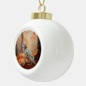 Dalmatiner im Herbst Leaves Fall Inspiriert Keramik Kugel-Ornament (Rechts)