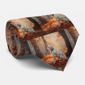 Dalmatiner im Herbst Leaves Fall Inspiriert Krawatte (Gerollt)