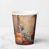 Dalmatiner im Herbst Leaves Fall Inspiriert Pappbecher (Rückseite)