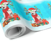 Dalmatiner im Schnee mit Weihnachtsgeschenken Geschenkpapier (Rolleneckpunkt)