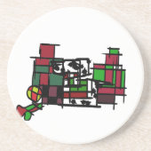 Dalmatiner im Winter Getränkeuntersetzer (Vorne)