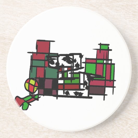 Dalmatiner im Winter Getränkeuntersetzer (Vorne)