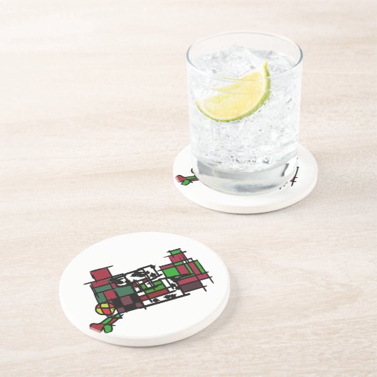 Dalmatiner im Winter Getränkeuntersetzer (Seite)