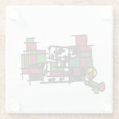 Dalmatiner im Winter Glasuntersetzer (Rückseite)