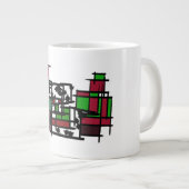 Dalmatiner im Winter Jumbo-Tasse (Vorderseite Rechts)