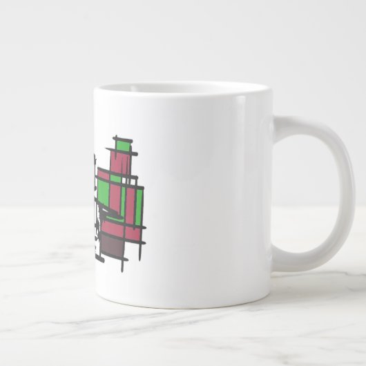 Dalmatiner im Winter Jumbo-Tasse (Rechts)