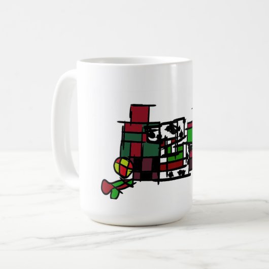 Dalmatiner im Winter Kaffeetasse (Vorderseite Links)