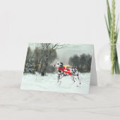Dalmatiner im Winterschnee Karte (Vorderseite)