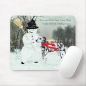Dalmatiner im Winterschnee Mousepad (Mit Mouse)